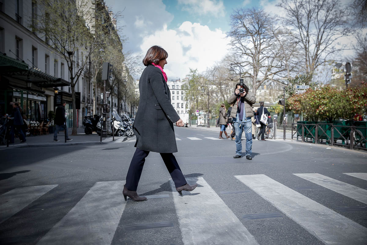 Un jour dans la vie d'Anne Hidalgo. 1er tour des municipales, Paris, 23/03/2014