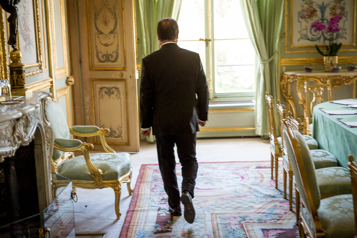 François Hollande, un jour d'été à l'Elysée, 19/08/2014
