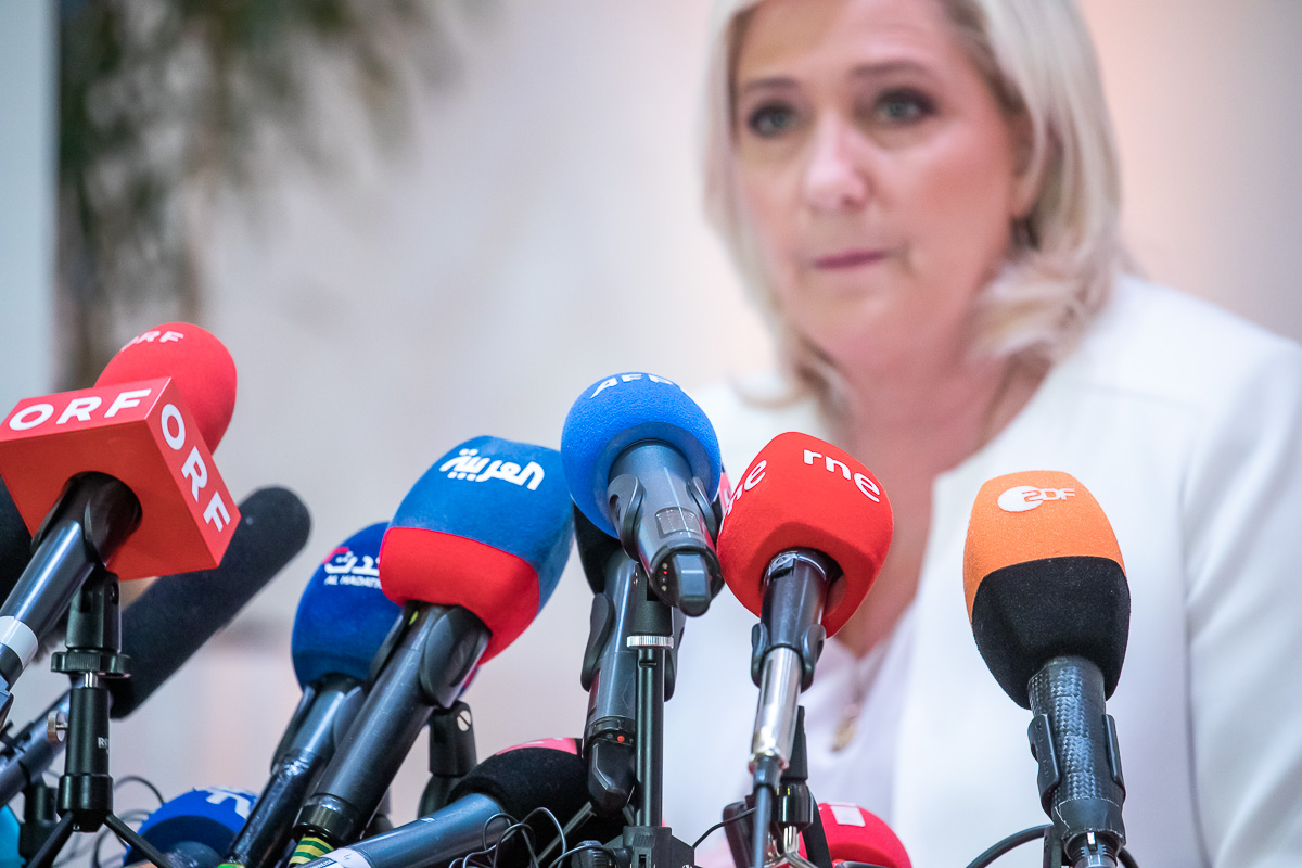 Marine Le Pen, conférence de presse à Paris, 13/04/2022